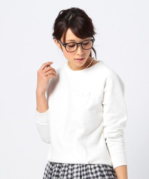 coen(コーエン)の「ポケット起毛ラグランプルオーバー(スウェット・レディース・ネイビー/グレー/ホワイト・LARGE/MEDIUM)」の2枚目の写真