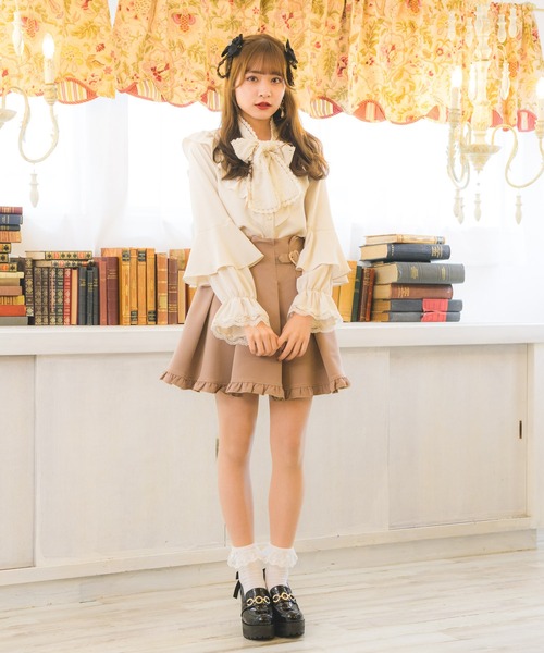 ROJITA（ロジータ）の「レーシーリボン袖ボリュームブラウス（シャツ/ブラウス・レディース・ピンク/ブラック/ホワイト・FREE）」の9枚目の写真