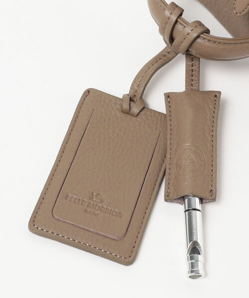 PELLE MORBIDA（ペッレモルビダ）の「PELLE MORBIDA / シュリンクレザー クラッチバッグ（ハンドバッグ・メンズ・ベージュ/ネイビー・ONE SIZE）」の6枚目の写真