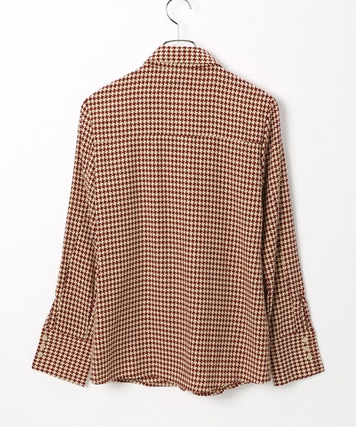 ROCKET x LUNCH（ロケットアンドランチ）の「【ROCKET × LUNCH/ロケット ランチ】R HOUND TOOTH CHECK SHIRT（シャツ/ブラウス・レディース・ブラウン/ラスタ・SMALL）」の12枚目の写真
