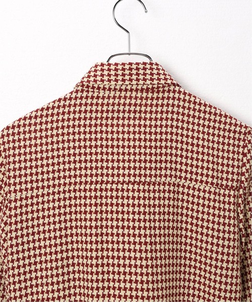 ROCKET x LUNCH（ロケットアンドランチ）の「【ROCKET × LUNCH/ロケット ランチ】R HOUND TOOTH CHECK SHIRT（シャツ/ブラウス・レディース・ブラウン/ラスタ・SMALL）」の7枚目の写真
