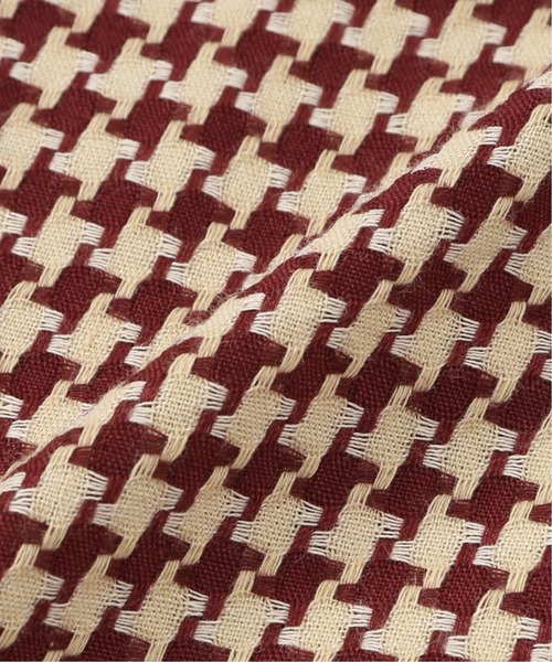 ROCKET x LUNCH（ロケットアンドランチ）の「【ROCKET × LUNCH/ロケット ランチ】R HOUND TOOTH CHECK SHIRT（シャツ/ブラウス・レディース・ブラウン/ラスタ・SMALL）」の4枚目の写真