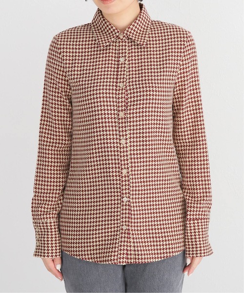 ROCKET x LUNCH（ロケットアンドランチ）の「【ROCKET × LUNCH/ロケット ランチ】R HOUND TOOTH CHECK SHIRT（シャツ/ブラウス・レディース・ブラウン/ラスタ・SMALL）」の6枚目の写真
