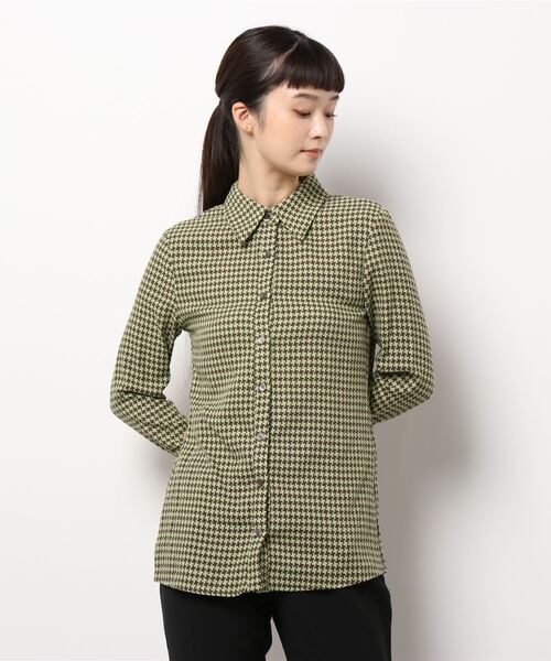 ROCKET x LUNCH（ロケットアンドランチ）の「【ROCKET × LUNCH/ロケット ランチ】R HOUND TOOTH CHECK SHIRT（シャツ/ブラウス・レディース・ブラウン/ラスタ・SMALL）」の14枚目の写真
