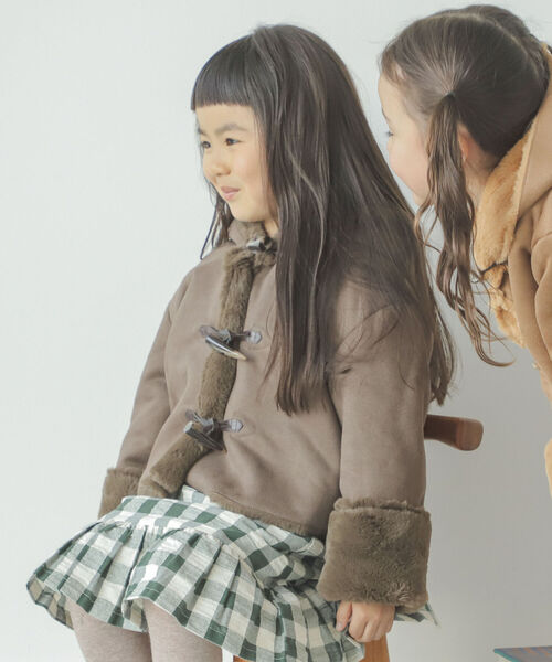 B:MING by BEAMS（ビーミングバイビームス）の「B:MING by BEAMS / フェイクムートン ダッフルコート（120~160cm）（その他アウター・キッズ・ブラウン系その他4/グリーン系その他/ブラウン系その他3・130/140/150/120/160）」の10枚目の写真