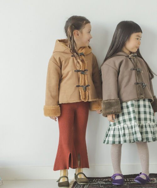 B:MING by BEAMS（ビーミングバイビームス）の「B:MING by BEAMS / フェイクムートン ダッフルコート（120~160cm）（その他アウター・キッズ・ブラウン系その他4/グリーン系その他/ブラウン系その他3・130/140/150/120/160）」の17枚目の写真
