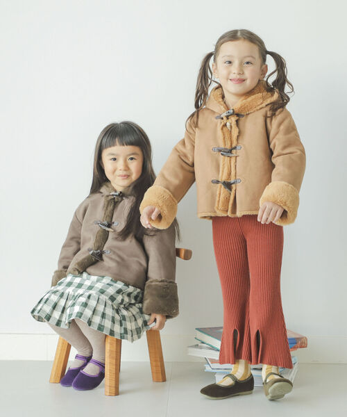 B:MING by BEAMS（ビーミングバイビームス）の「B:MING by BEAMS / フェイクムートン ダッフルコート（120~160cm）（その他アウター・キッズ・ブラウン系その他4/グリーン系その他/ブラウン系その他3・130/140/150/120/160）」の19枚目の写真