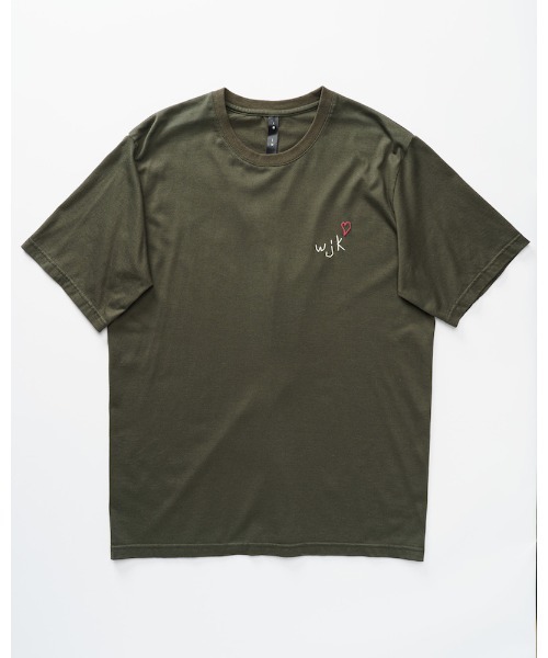 wjk(ダヴルジェイケイ)の「heart warming T(Tシャツ/カットソー・メンズ・カーキ/トップグレー/ホワイト/ブラック・MEDIUM/X-LARGE/LARGE/SMALL)」の21枚目の写真