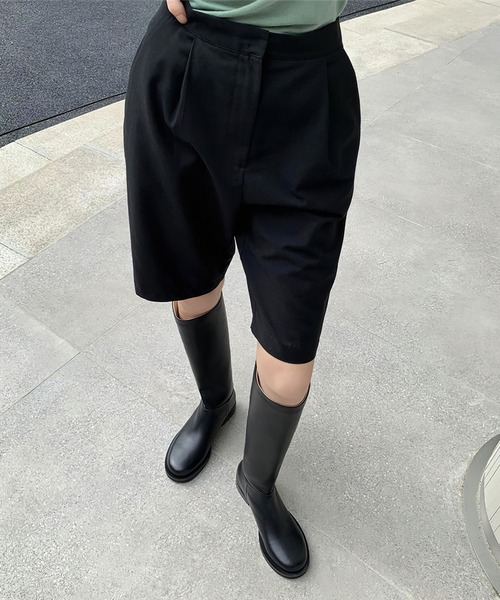 me+em select（ミームセレクト）の「フェイクレザーフラットロングブーツ（ブーツ・レディース・ブラック/ブラウン・24/24.5/23/23.5）」の7枚目の写真