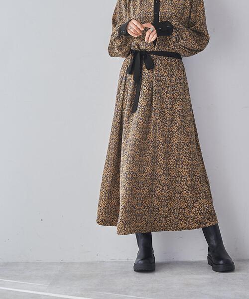 coen(コーエン)の「バンドカラーギャザーワンピース(ワンピース・レディース・ベージュ/ブラック・MEDIUM/LARGE)」の15枚目の写真