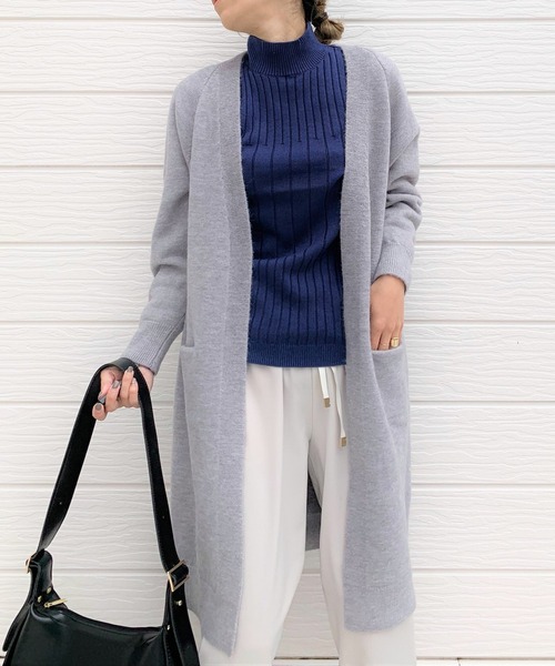 ニットロングカーディガン