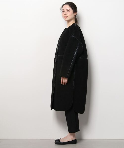 AMERICAN RAG CIE（アメリカンラグシー）の「ムートンパイピングコート（ムートンコート・レディース・ブラック・FREE）」の3枚目の写真