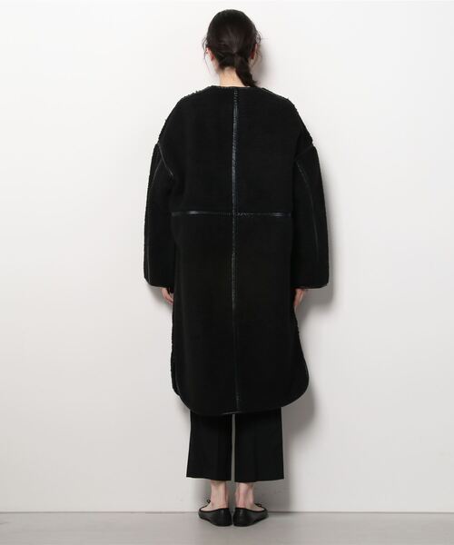 AMERICAN RAG CIE（アメリカンラグシー）の「ムートンパイピングコート（ムートンコート・レディース・ブラック・FREE）」の4枚目の写真
