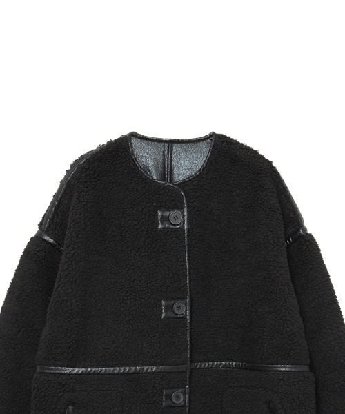 AMERICAN RAG CIE（アメリカンラグシー）の「ムートンパイピングコート（ムートンコート・レディース・ブラック・FREE）」の11枚目の写真