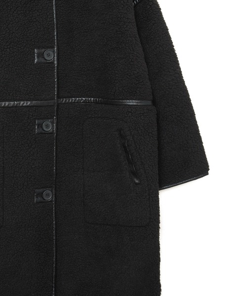 AMERICAN RAG CIE（アメリカンラグシー）の「ムートンパイピングコート（ムートンコート・レディース・ブラック・FREE）」の9枚目の写真