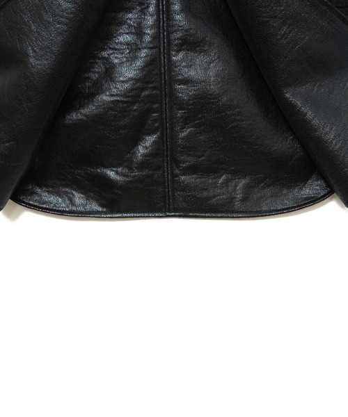 AMERICAN RAG CIE（アメリカンラグシー）の「ムートンパイピングコート（ムートンコート・レディース・ブラック・FREE）」の7枚目の写真