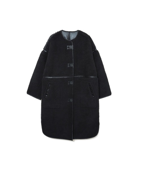 AMERICAN RAG CIE（アメリカンラグシー）の「ムートンパイピングコート（ムートンコート・レディース・ブラック・FREE）」の14枚目の写真