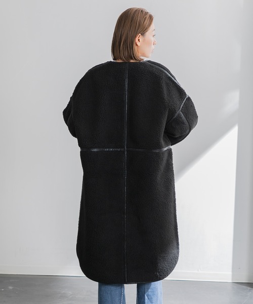 AMERICAN RAG CIE（アメリカンラグシー）の「ムートンパイピングコート（ムートンコート・レディース・ブラック・FREE）」の19枚目の写真