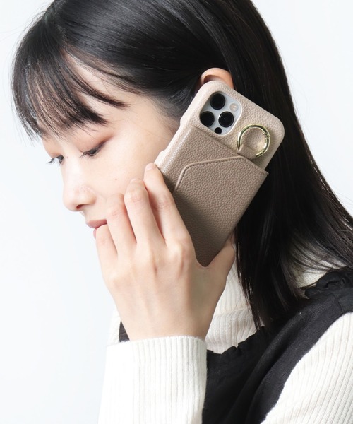 ensemble(皮革ブランド)（アンサンブル）の「【ensemble 正規品】【 ensemble / アンサンブル 】PORTE(ベルト付き) バイカラー 鏡 カードケース付きiPhoneケース E811001 VCT（スマホケース/カバー・レディース・ブラック/グレー/ベージュ・3/5/2/4/6/7/11/12/10）」の20枚目の写真