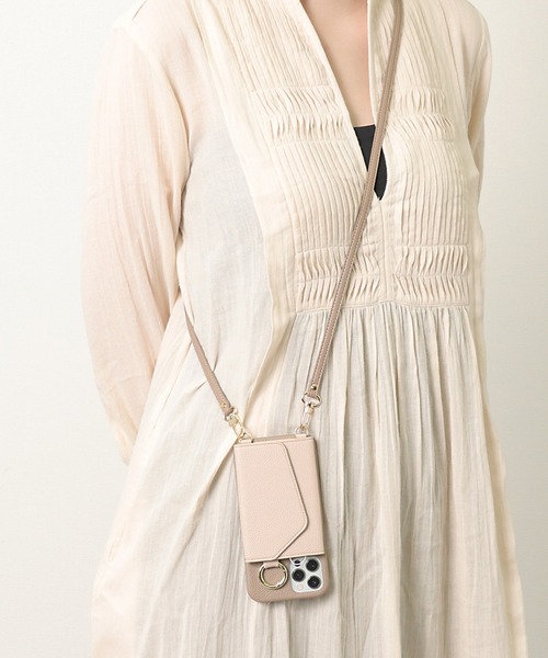 ensemble(皮革ブランド)（アンサンブル）の「【ensemble 正規品】【 ensemble / アンサンブル 】PORTE(ベルト付き) バイカラー 鏡 カードケース付きiPhoneケース E811001 VCT（スマホケース/カバー・レディース・ブラック/グレー/ベージュ・3/5/2/4/6/7/11/12/10）」の19枚目の写真