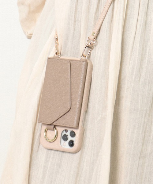 ensemble(皮革ブランド)（アンサンブル）の「【ensemble 正規品】【 ensemble / アンサンブル 】PORTE(ベルト付き) バイカラー 鏡 カードケース付きiPhoneケース E811001 VCT（スマホケース/カバー・レディース・ブラック/グレー/ベージュ・3/5/2/4/6/7/11/12/10）」の11枚目の写真