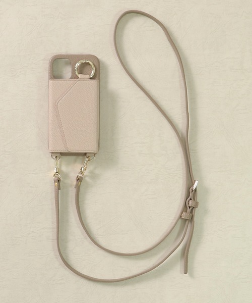 ensemble(皮革ブランド)（アンサンブル）の「【ensemble 正規品】【 ensemble / アンサンブル 】PORTE(ベルト付き) バイカラー 鏡 カードケース付きiPhoneケース E811001 VCT（スマホケース/カバー・レディース・ブラック/グレー/ベージュ・3/5/2/4/6/7/11/12/10）」の10枚目の写真