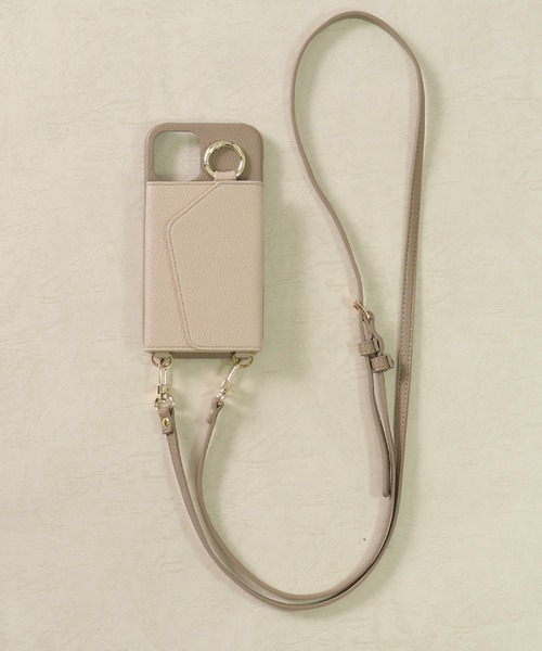 ensemble(皮革ブランド)（アンサンブル）の「【ensemble 正規品】【 ensemble / アンサンブル 】PORTE(ベルト付き) バイカラー 鏡 カードケース付きiPhoneケース E811001 VCT（スマホケース/カバー・レディース・ブラック/グレー/ベージュ・3/5/2/4/6/7/11/12/10）」の13枚目の写真