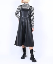PUNYUS | フェイクレザージャンパースカート(ジャンパースカート)