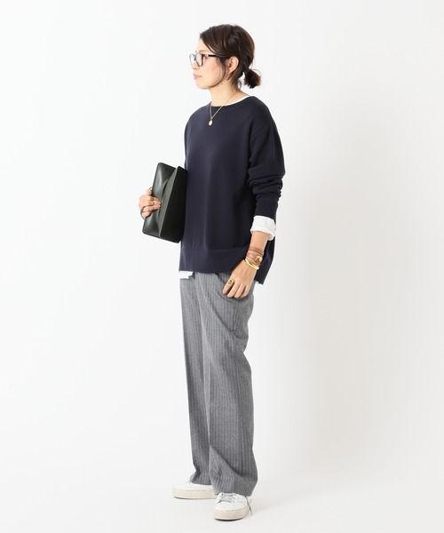 Deuxieme Classe Double Sweater ネイビー セール】Double Sweater（ニット/セーター）｜Deuxieme Classe
