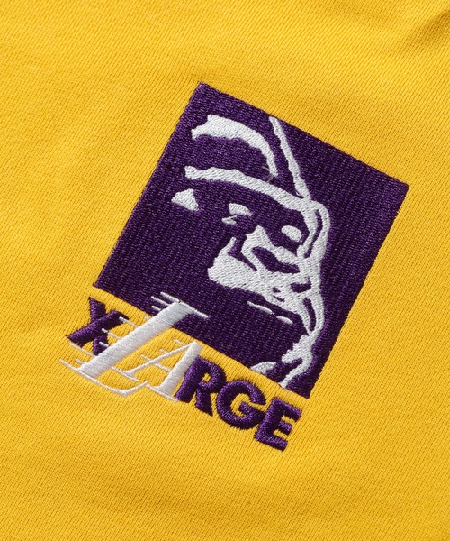 XLARGE（エクストララージ）の「LAKERS MIX LOGO PULLOVER HOODED SWEAT（パーカー・メンズ・グレー/イエロー・S/M/L/XL）」の6枚目の写真