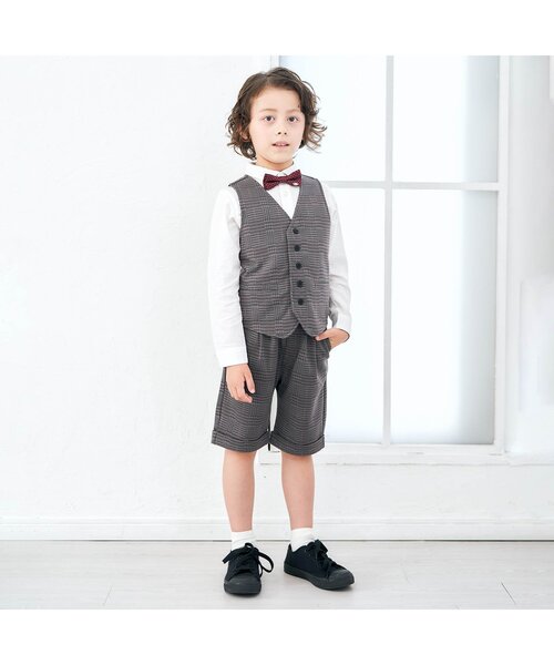 apres les cours（アプレレクール）の「フォーマルシャツ（シャツ/ブラウス・キッズ・オフホワイト/チェック・90/100/110/120/130）」の10枚目の写真