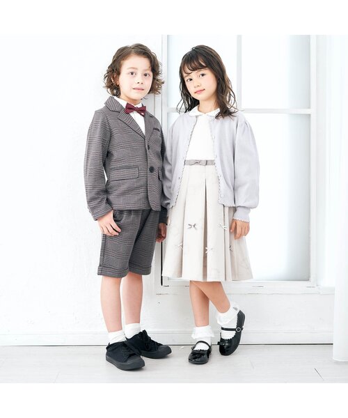 apres les cours（アプレレクール）の「フォーマルシャツ（シャツ/ブラウス・キッズ・オフホワイト/チェック・90/100/110/120/130）」の12枚目の写真