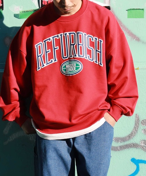 BACK NUMBER（バックナンバー）の「【BACK NUMBER】「Refufbish」クルーネックスウェット（スウェット・メンズ・イエロー/レッド/ライトグレー/ブラック/ターコイズブルー/グリーン・L/XL/M/S）」の6枚目の写真