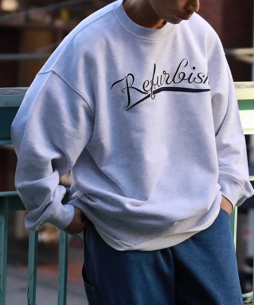 BACK NUMBER（バックナンバー）の「【BACK NUMBER】「Refufbish」クルーネックスウェット（スウェット・メンズ・イエロー/レッド/ライトグレー/ブラック/ターコイズブルー/グリーン・L/XL/M/S）」の2枚目の写真