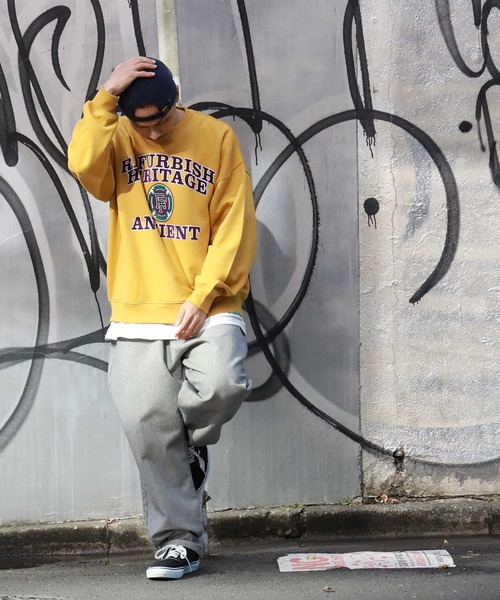 BACK NUMBER（バックナンバー）の「【BACK NUMBER】「Refufbish」クルーネックスウェット（スウェット・メンズ・イエロー/レッド/ライトグレー/ブラック/ターコイズブルー/グリーン・L/XL/M/S）」の21枚目の写真