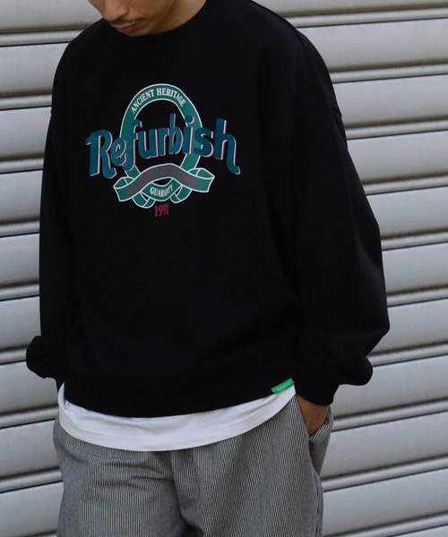 BACK NUMBER（バックナンバー）の「【BACK NUMBER】「Refufbish」クルーネックスウェット（スウェット・メンズ・イエロー/レッド/ライトグレー/ブラック/ターコイズブルー/グリーン・L/XL/M/S）」の14枚目の写真