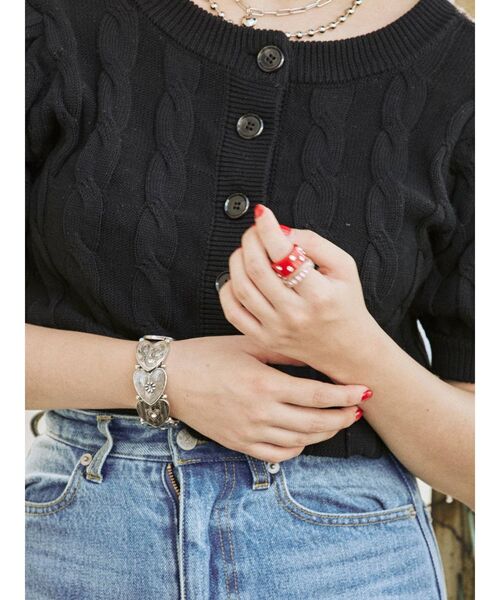 jouetie（ジュエティ）の「アクリルビジュー2セットリング（リング・レディース・ブラック/レッド/ピンク/グリーン・FREE）」の10枚目の写真