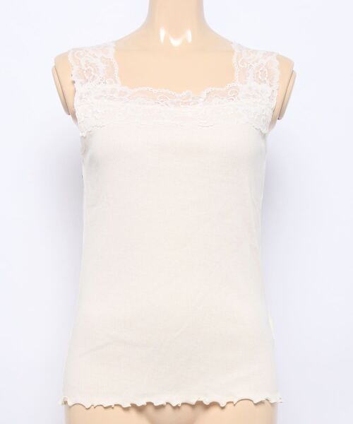 SpRay(スプレイ)の「2 WAY レースキャミソール(キャミソール・レディース・オレンジ/グレイッシュベージュ/アイボリー/ブラック/ライトグレー/パープル・FREE)」の1枚目の写真