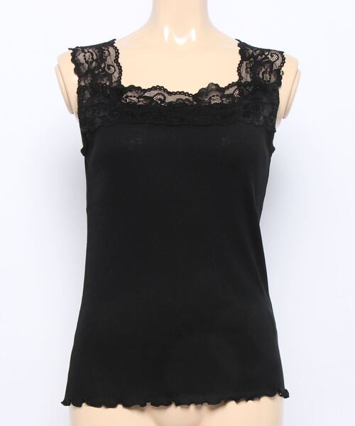 SpRay(スプレイ)の「2 WAY レースキャミソール(キャミソール・レディース・オレンジ/グレイッシュベージュ/アイボリー/ブラック/ライトグレー/パープル・FREE)」の2枚目の写真