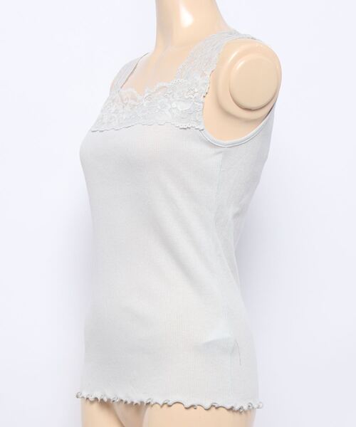 SpRay(スプレイ)の「2 WAY レースキャミソール(キャミソール・レディース・オレンジ/グレイッシュベージュ/アイボリー/ブラック/ライトグレー/パープル・FREE)」の7枚目の写真