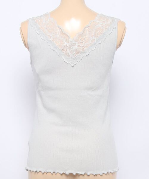 SpRay(スプレイ)の「2 WAY レースキャミソール(キャミソール・レディース・オレンジ/グレイッシュベージュ/アイボリー/ブラック/ライトグレー/パープル・FREE)」の8枚目の写真