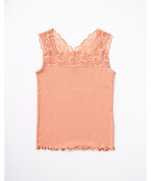 SpRay(スプレイ)の「2 WAY レースキャミソール(キャミソール・レディース・オレンジ/グレイッシュベージュ/アイボリー/ブラック/ライトグレー/パープル・FREE)」の11枚目の写真