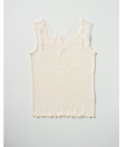 SpRay(スプレイ)の「2 WAY レースキャミソール(キャミソール・レディース・オレンジ/グレイッシュベージュ/アイボリー/ブラック/ライトグレー/パープル・FREE)」の13枚目の写真