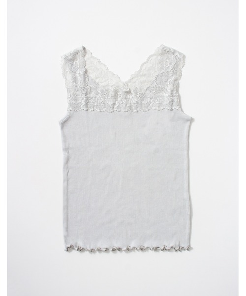 SpRay(スプレイ)の「2 WAY レースキャミソール(キャミソール・レディース・オレンジ/グレイッシュベージュ/アイボリー/ブラック/ライトグレー/パープル・FREE)」の14枚目の写真