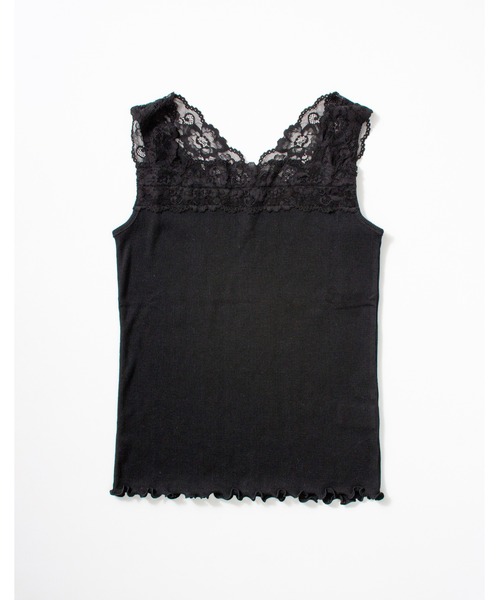 SpRay(スプレイ)の「2 WAY レースキャミソール(キャミソール・レディース・オレンジ/グレイッシュベージュ/アイボリー/ブラック/ライトグレー/パープル・FREE)」の16枚目の写真