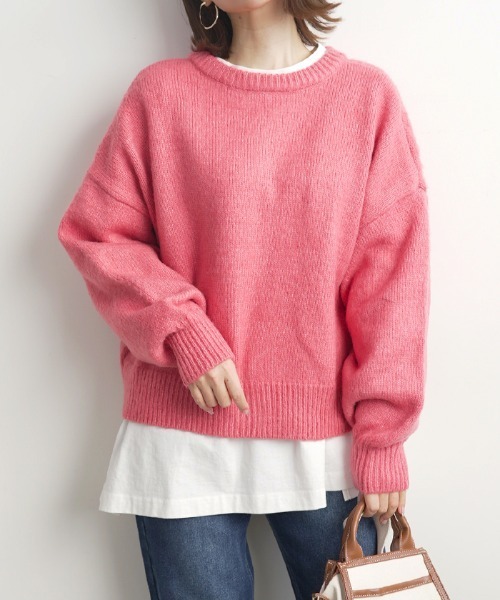 Futier land(フューティアランド)の「2way起毛クルーネックカーディガン(カーディガン/ボレロ・レディース・ピンク/イエロー/ブルー/グリーン/アイボリー・FREE)」の17枚目の写真