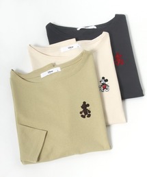 Disney（ディズニー）の「Disney ミッキーマウス ワンポイント刺繍ロンT（Tシャツ/カットソー）」