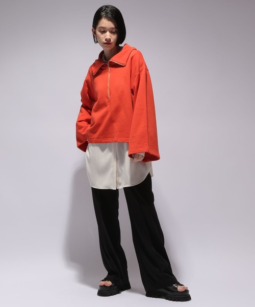 HARE（ハレ）の「カラーソフトワイドフレアパンツ(HARE)（その他パンツ・レディース・ブラック/ブルー/グリーン・SMALL/MEDIUM）」の6枚目の写真