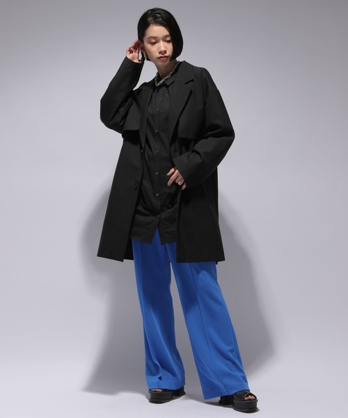 HARE（ハレ）の「カラーソフトワイドフレアパンツ(HARE)（その他パンツ・レディース・ブラック/ブルー/グリーン・SMALL/MEDIUM）」の9枚目の写真