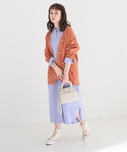 JOURNAL STANDARD relume（ジャーナルスタンダード　レリューム）の「ブークレダンボールコクーンカーディガン（カーディガン/ボレロ・レディース・オレンジ/チャコールグレー/アイボリー・FREE）」の8枚目の写真